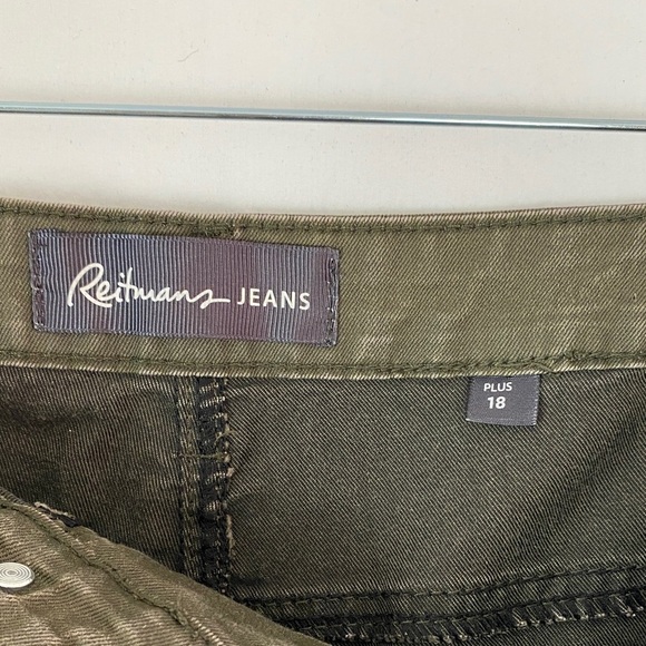 Reitmans Jeans Olive Green Pants Size 18 - Picture 10 of 11